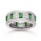 *Fine Jewelry, 14KT White Gold, 0.90CT Emerald And 0.85CT Diamond Ring