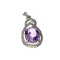 APP: 0.2k Fine Jewelry 8.40CT Purple Amethyst And White Sapphire Sterling Silver Pendant