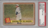 Rare Babe Ruth Coaching For The Dodgers 1962 Topps PSA VG 3 Graded Card #142
