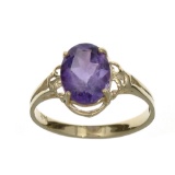 APP: 0.6k Fine Jewelry 14KT Gold, 1.76CT Oval Cut Purple Amethyst Ring