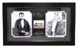Extremely Rare Plate Signed Marilyn Monroe And James Dean W Original Swatch Of Clothing From Both