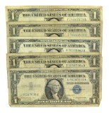 (5) 1957 $1 U.S. Silver Certificates