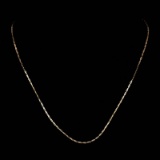 *Fine Jewelry 14KT White Gold, 2.0GR, 18'' Corrugated Oval Chain