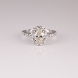 APP: 5.2k *14 kt. White Gold, 1.04CT Diamond Ring