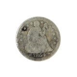 1854 Liberty Seated Arrows At Date Dime Coin