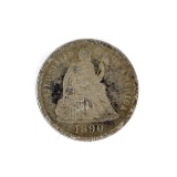 1890 Liberty Seated Dime Coin