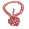 APP: 35.6k *14 kt. Gold, 68.18CT Ruby And 1.27CT Diamond Necklace (Rami)