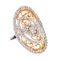 APP: 6k *18 kt. White and Yellow Gold, 0.97CT Diamond Ring