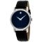 *Movado Men's Museum Stainless Steel Case, Leather Strap, Scratch Resistant Watch