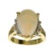 APP: 3.8k 14 kt. Yellow/White Gold, 3.87CT Opal And Diamond Ring