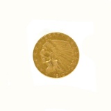 *1910 $2.50 U.S. Indian Head Gold Coin (DF)