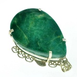 APP: 14k Fine Jewelry Designer Sebastian 416.72CT Pear Cut Green Beryl and Sterling Silver Pendant
