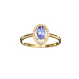 APP: 1.4k Fine Jewelry Designer Sebastian 14KT Gold, 0.61CT Tanzanite And Diamond Ring