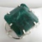 APP: 17.1k Fine Jewelry Designer Sebastian 388.71CT Square Cut Emerald and Sterling Silver Pendant