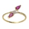 APP: 0.8k Fine Jewelry 14KT Gold, 0.53CT Ruby And Diamond Ring