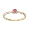 APP: 0.5k Fine Jewelry 14KT Gold, 0.23CT Red Ruby And Diamond Ring