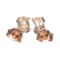 Fine Jewelry 0.85CT Oval Cut Morganite With A Rose Gold Overlay And Sterling Silver Earrings