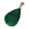 APP: 3.3k 78.80CT Pear Cut Green Beryl and Sterling Silver Pendant