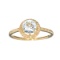 Designer Sebastian 14KT Gold, Round Cut Aquamarine and 0.06CT Round Brilliant Cut Diamond Ring