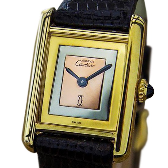 *Cartier Trinity Ladies Swiss Luxury 925 Silver Manual Dress Watch c2000