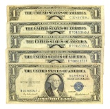 (5) 1935 $1 U.S. Silver Certificates