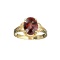 APP: 0.6k Fine Jewelry 14KT Gold, 3.21CT Oval Cut Red Almandite Garnet Ring