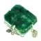 Fine Jewelry Designer Sebastian 337.10CT Emerald Cut Green Beryl and Sterling Silver Pendant