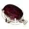 APP: 15.5k Fine Jewelry Designer Sebastian 181.71CT Oval Cut Ruby and Sterling Silver Pendant