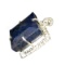 APP: 15.9k Fine Jewelry Designer Sebastian 359.29CT Oval Cut Sapphire and Sterling Silver Pendant
