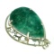 APP: 8.8k Fine Jewelry Designer Sebastian 261.45CT Pear Cut Green Beryl and Sterling Silver Pendant