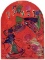 Marc Chagall's Jerusalem Windows ''''Zebulin'''' 18 x 24 Paper Image