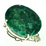 APP: 16k Fine Jewelry Designer Sebastian 481.90CT Oval Cut Green Beryl and Sterling Silver Pendant