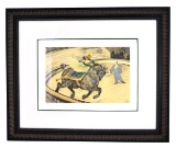Toulouse-Lautrec (After) ''Travail Sur Le Panneau'' Rare Museum Framed 22x18 Ltd. Edition 332/350