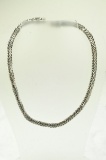 *Fine Jewelry 925 Sterling Silver Bali Chaine Necklace 16''