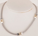 *Fine Jewelry 14KT White/Yellow Gold, 16'' Weave Style Necklace (FJ F322)