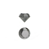 APP: 0.6k 0.76CT Round Cut Black Diamond Gemstone