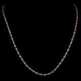 *Fine Jewelry 14KT Gold, 2.0GR, 18'' Corrugated Oval Chain