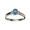 APP: 0.6k Fine Jewelry 0.62CT Blue And Colorless Topaz Platinum Over Sterling Silver Ring