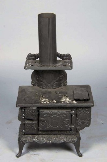 Rare Salesman's Sample Cast Iron Stove Museum Piece 1900s-P-