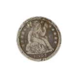1851 Liberty Seated Dime Coin
