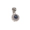 APP: 0.5k Fine Jewelry Designer Sebastian 0.50CT Round Cut Blue Sapphire and Sterling Silver Pendant