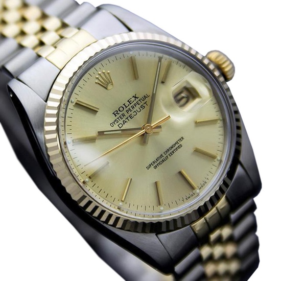 *Men's ROLEX 16013 Quickset 1980 Solid Gold & SS Automatic Oyster Watch