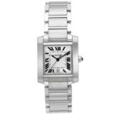 *Cartier Men's Tank Stainless Steel Case, Swiss Automatic Movement, Scratch-Resistant Watch