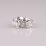 APP: 0.9k *14 kt. White Gold, 0.25CT Round Cut Diamond Earrings