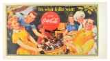 Collectable Coca Cola Advertising Poster (17'' x 9.5'')