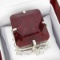 APP: 20.8k Fine Jewelry Designer Sebastian 502.77CT Emerald Cut Ruby and Sterling Silver Pendant