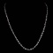 *Fine Jewelry 14KT White Gold, 3.3GR, 18'' Corrugated Oval Chain