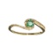 Designer Sebastian 14KT Gold, 0.32CT Emerald and 0.07CT Round Brilliant Cut Diamond Ring