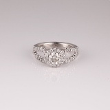 APP: 14.7k *14 kt. White Gold, 1.50CT Round Cut Diamond Ring