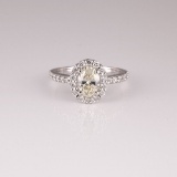 APP: 8k *14 kt. White Gold, 1.07CT Diamond Ring